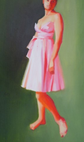 girl in pink dress