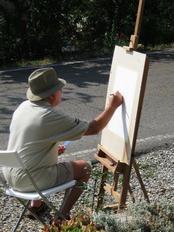 Painting in the sunshine