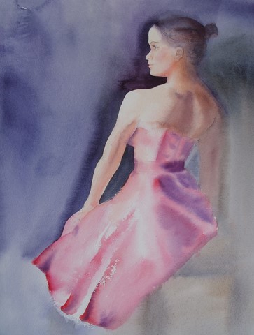 girl with pink dress