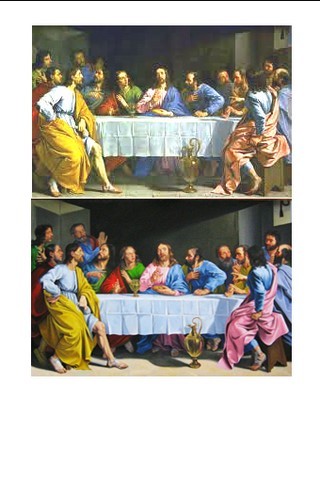 the original last supper and my copy underneath