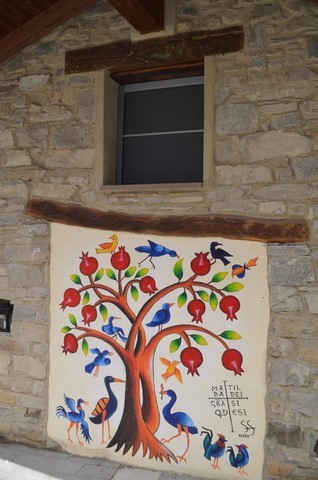 mural pomeranate tree