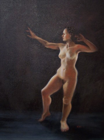 female nude in  motion