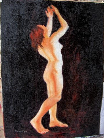 nude with outstreched hands